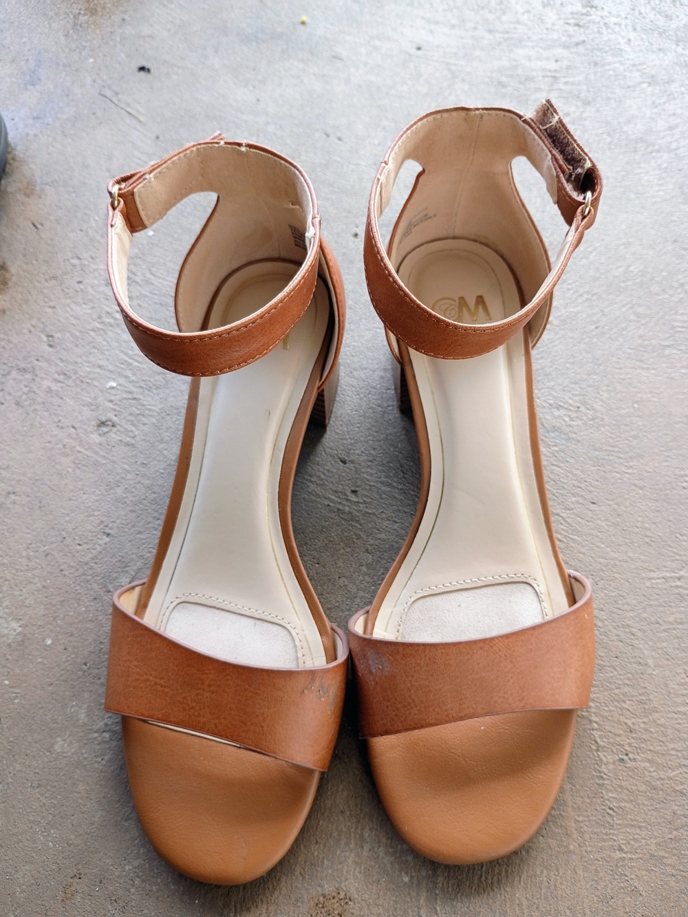 Women's Brown Ankle-Strap Block Heel Sandals